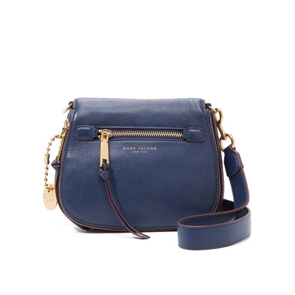 Marc Jacobs Recruit Nomad  saddle Crossbody Bag with Gold Accents